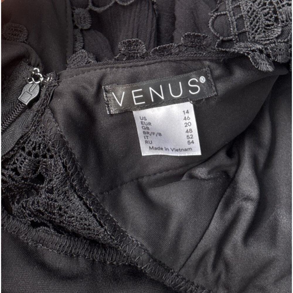 Venus Babydoll Top Sz 14 Black Sleeveless Lace Dark Romantic Whimsigoth Coquette - Picture 5 of 11